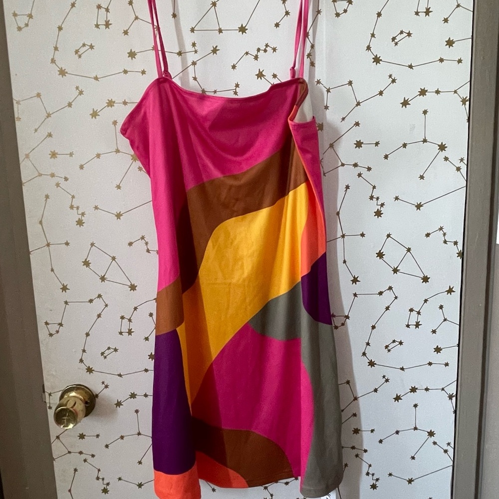 Cider Patchwork Cami Mini Dress - Picture 2 of 5